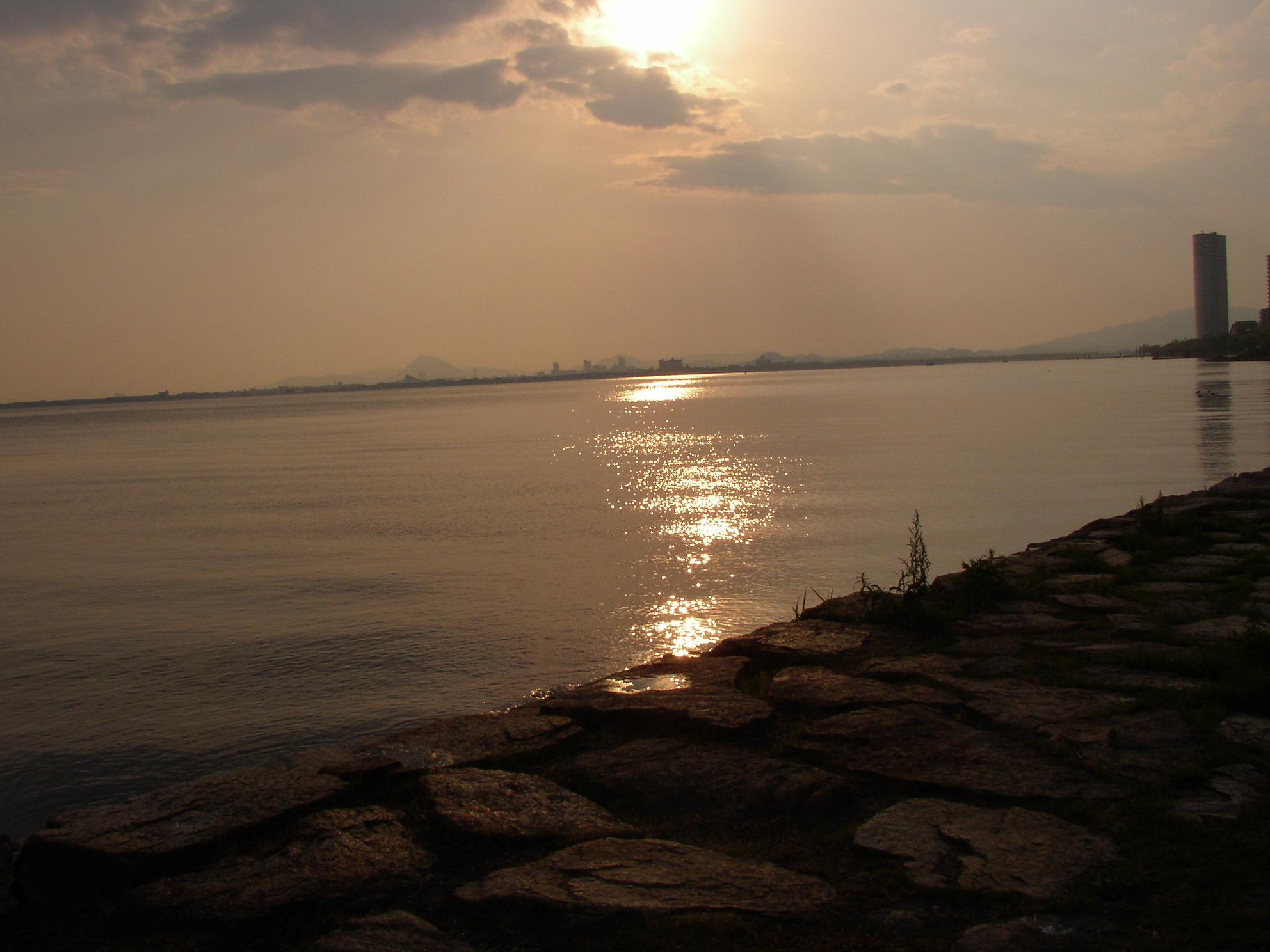 今朝の琵琶湖から